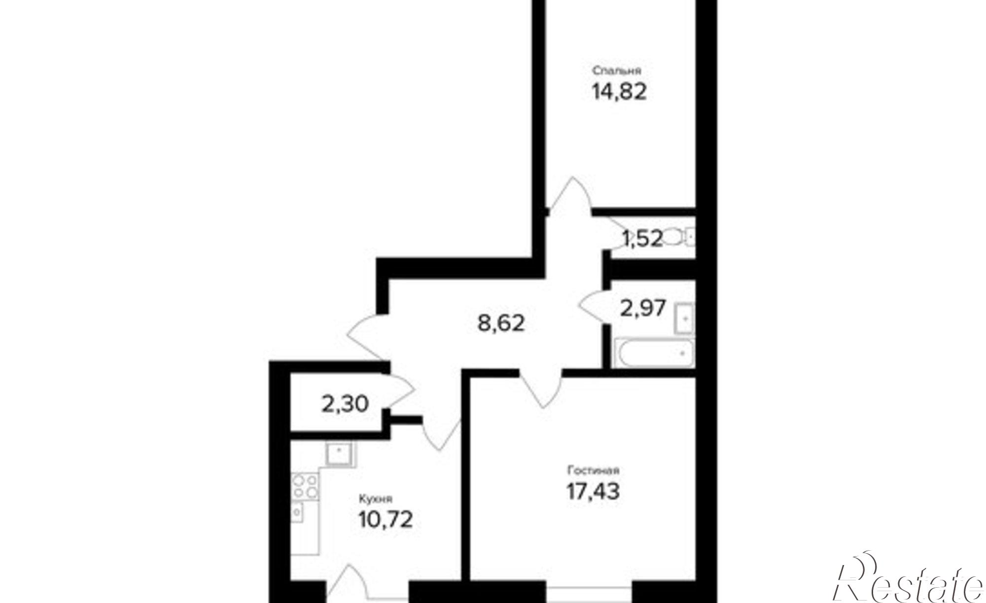 Купить квартиру за 6 885 530 рублей на улица Александра Додонова, 8к5