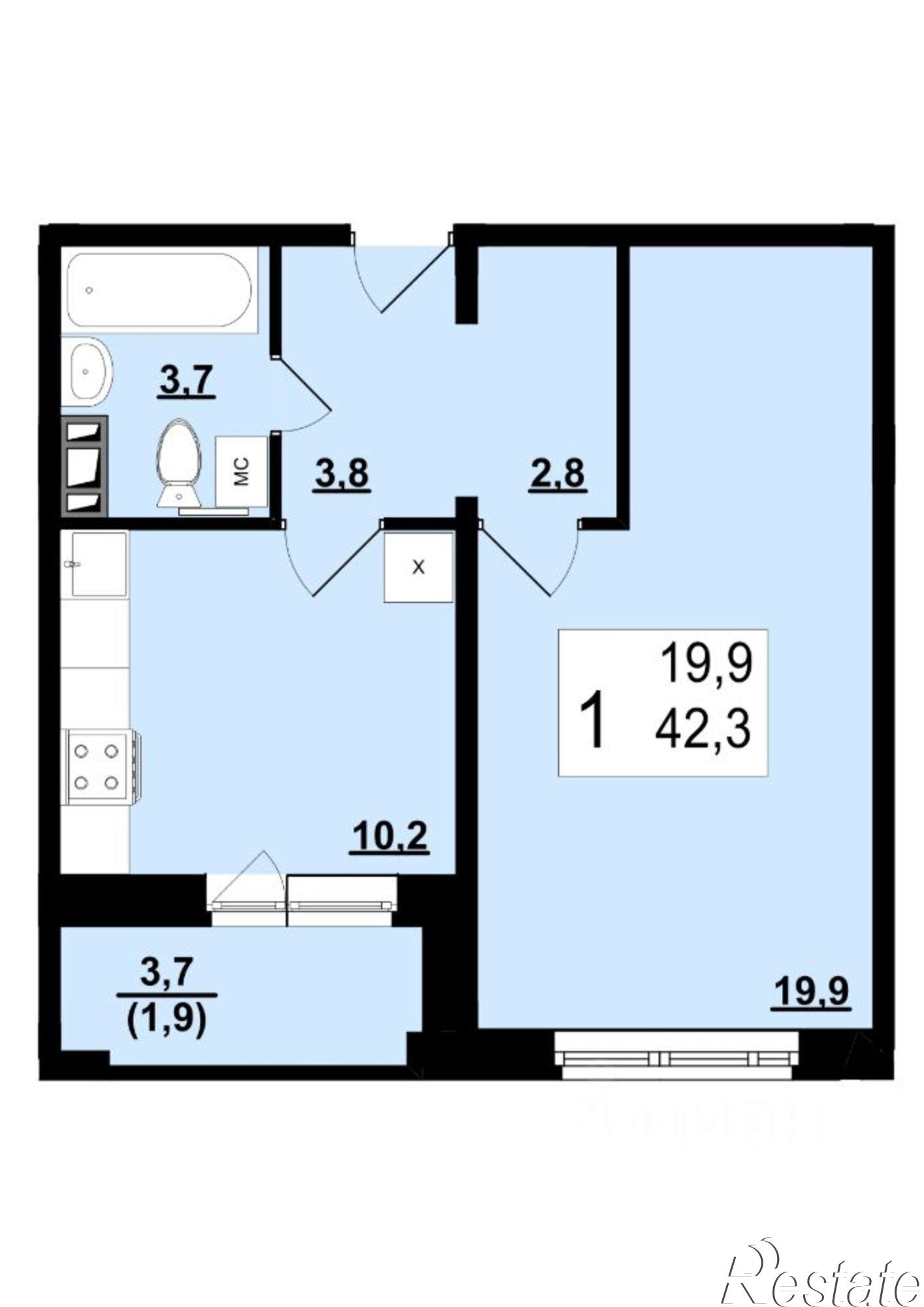 Купить квартиру за 4 230 000 рублей на Дядьковская улица