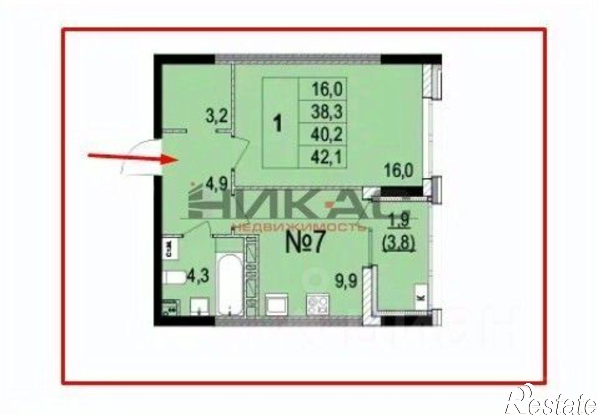 Купить квартиру за 7 724 000 рублей на ул Лисицына, 6а