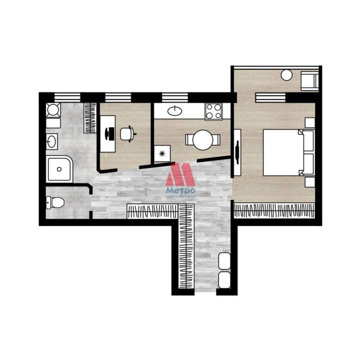 2-комн квартира Калинина улица, д.35