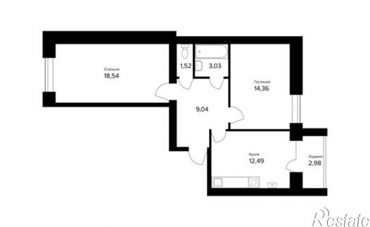 2-комн квартира улица Александра Додонова, 8 к6,  д. 8 к6