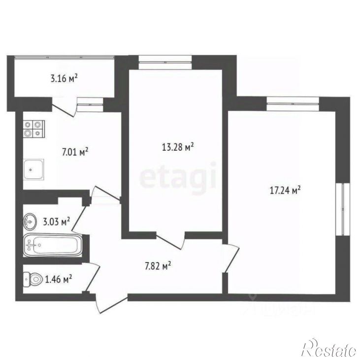 2-комн квартира Ленинградский проспект, 98/2,  д. 98/2