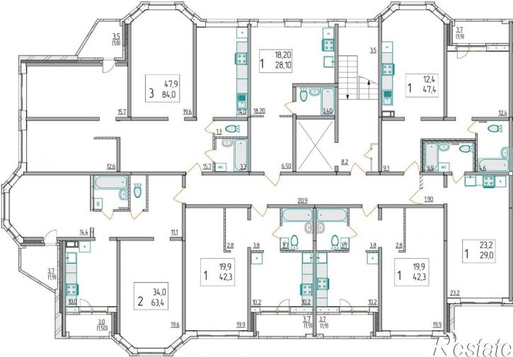 1-комн квартира в новом доме Дядьковская улица