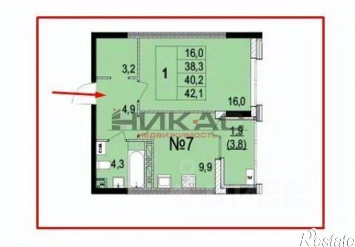 1-комн квартира в новом доме ул Лисицына, 6а,  д. 6а