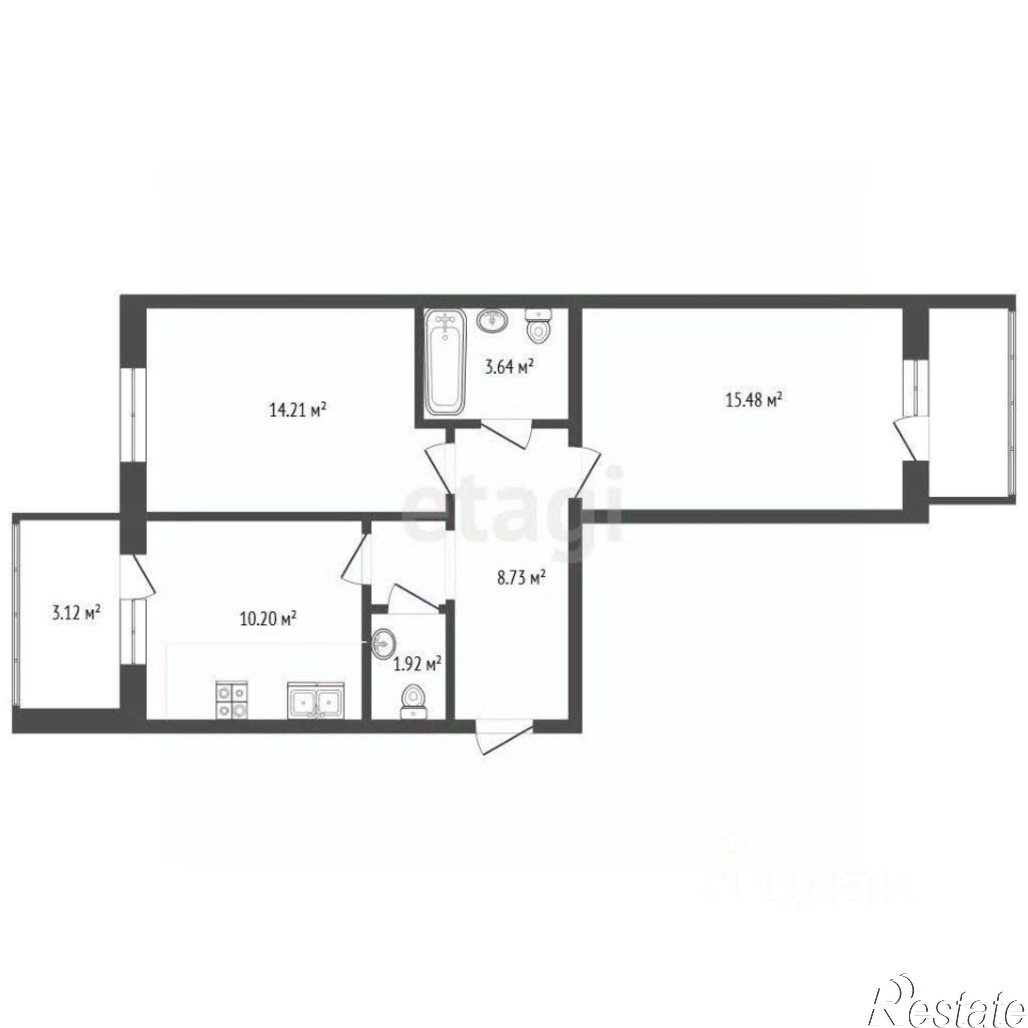 Купить квартиру за 5 650 000 рублей на улица Бабича, 4 к2