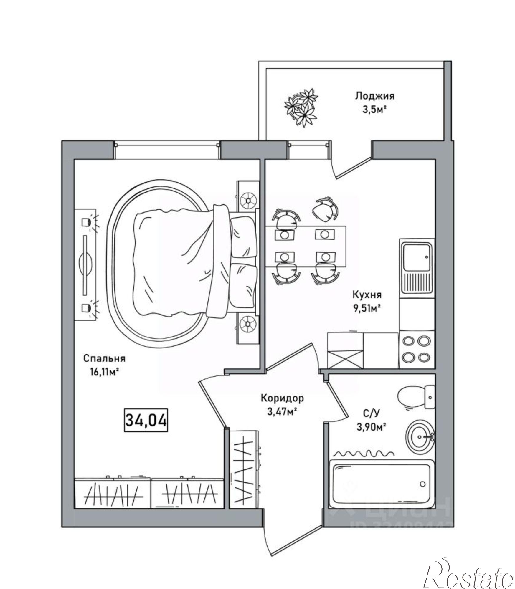 Купить квартиру за 3 472 080 рублей на г Ярославль, ул Комкора Хрипина, д 3