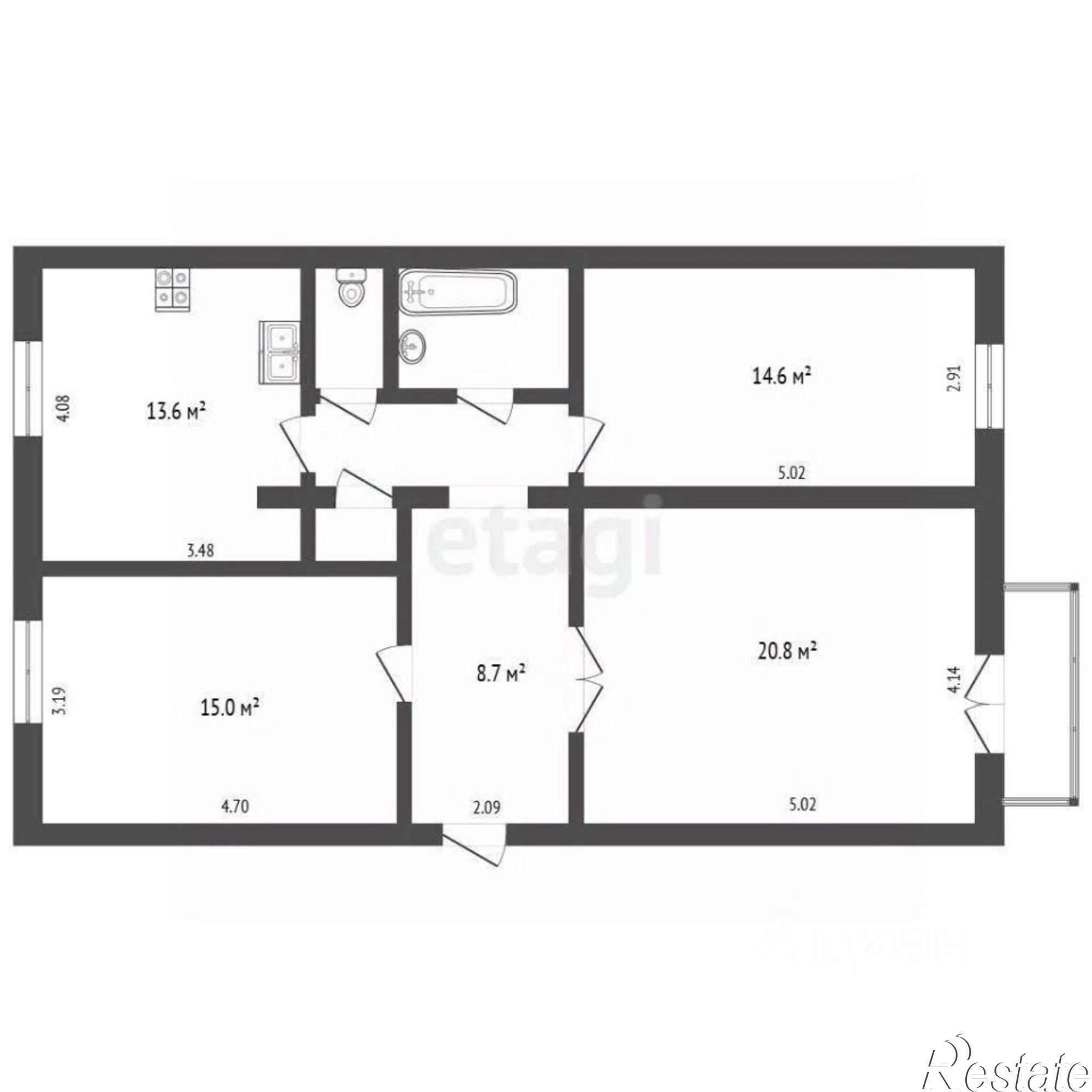 Купить квартиру за 4 000 000 рублей на ул Балтийская, 19