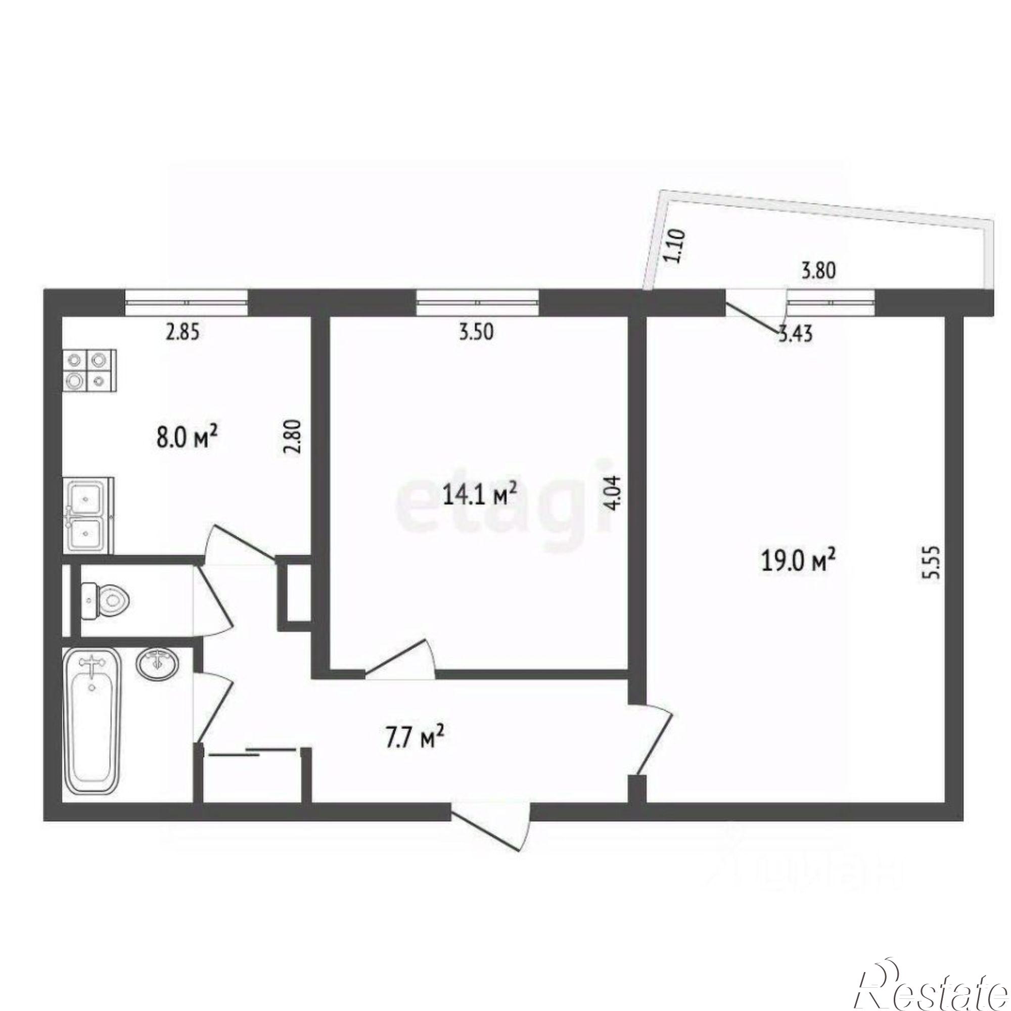 Купить квартиру за 3 890 000 рублей на ул Серго Орджоникидзе, 18