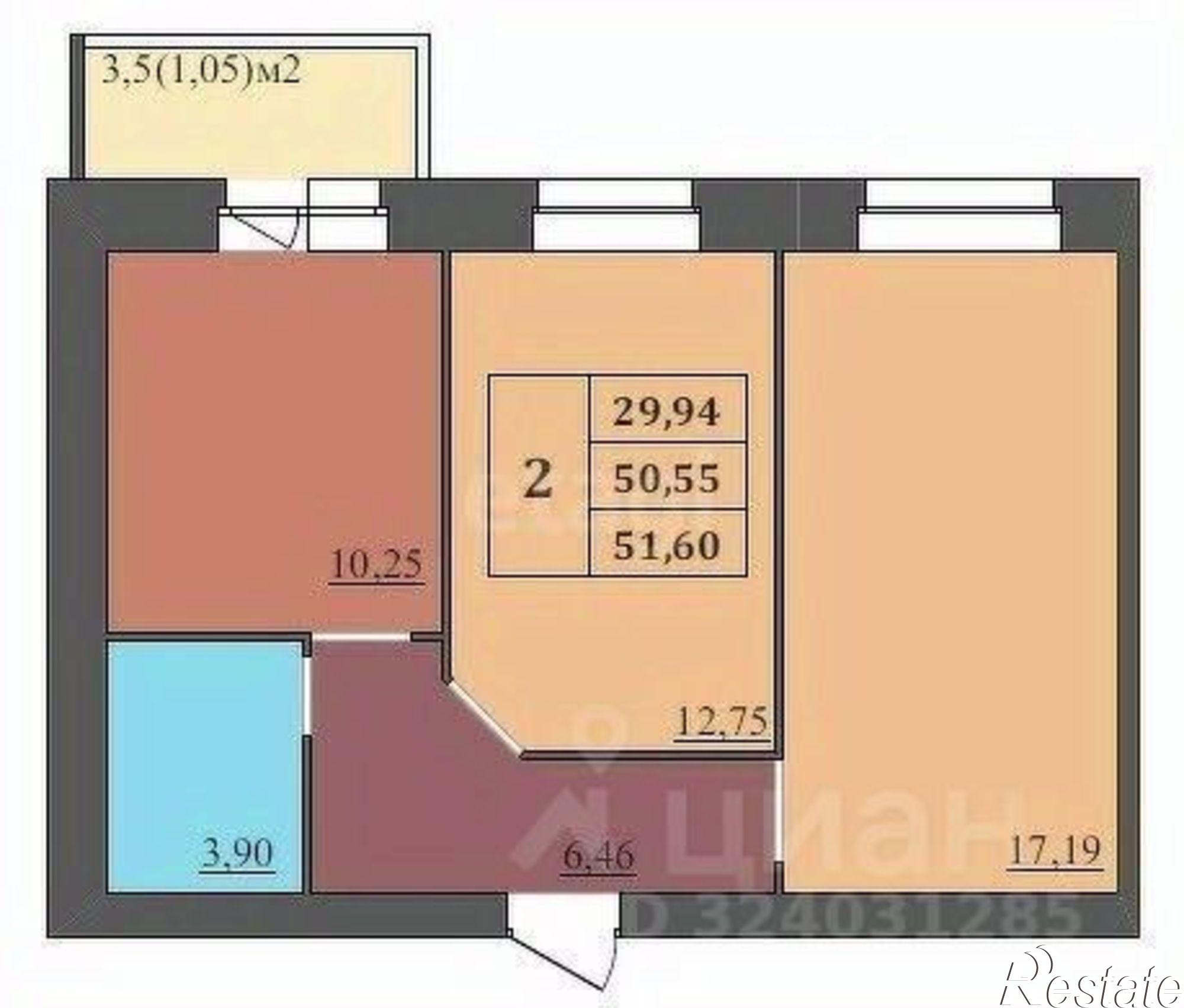 Купить квартиру за 4 850 400 рублей на Ленинградский пр-кт, 96/1