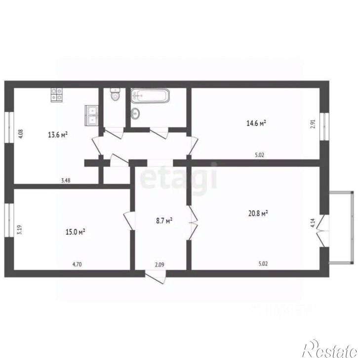 3-комн квартира ул Балтийская, 19,  д. 19