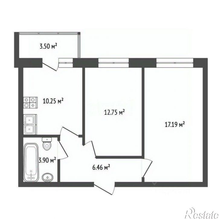 2-комн квартира Ленинградский пр-кт, 96/1,  д. 96/1