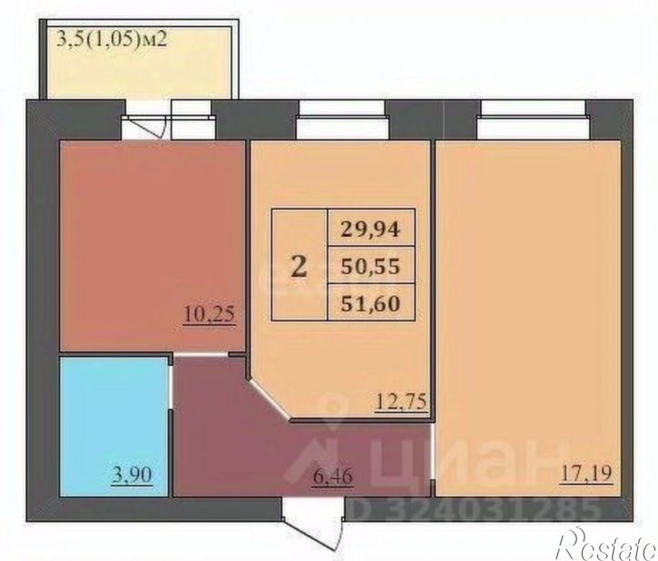 2-комн квартира Ленинградский пр-кт, 96/1,  д. 96/1