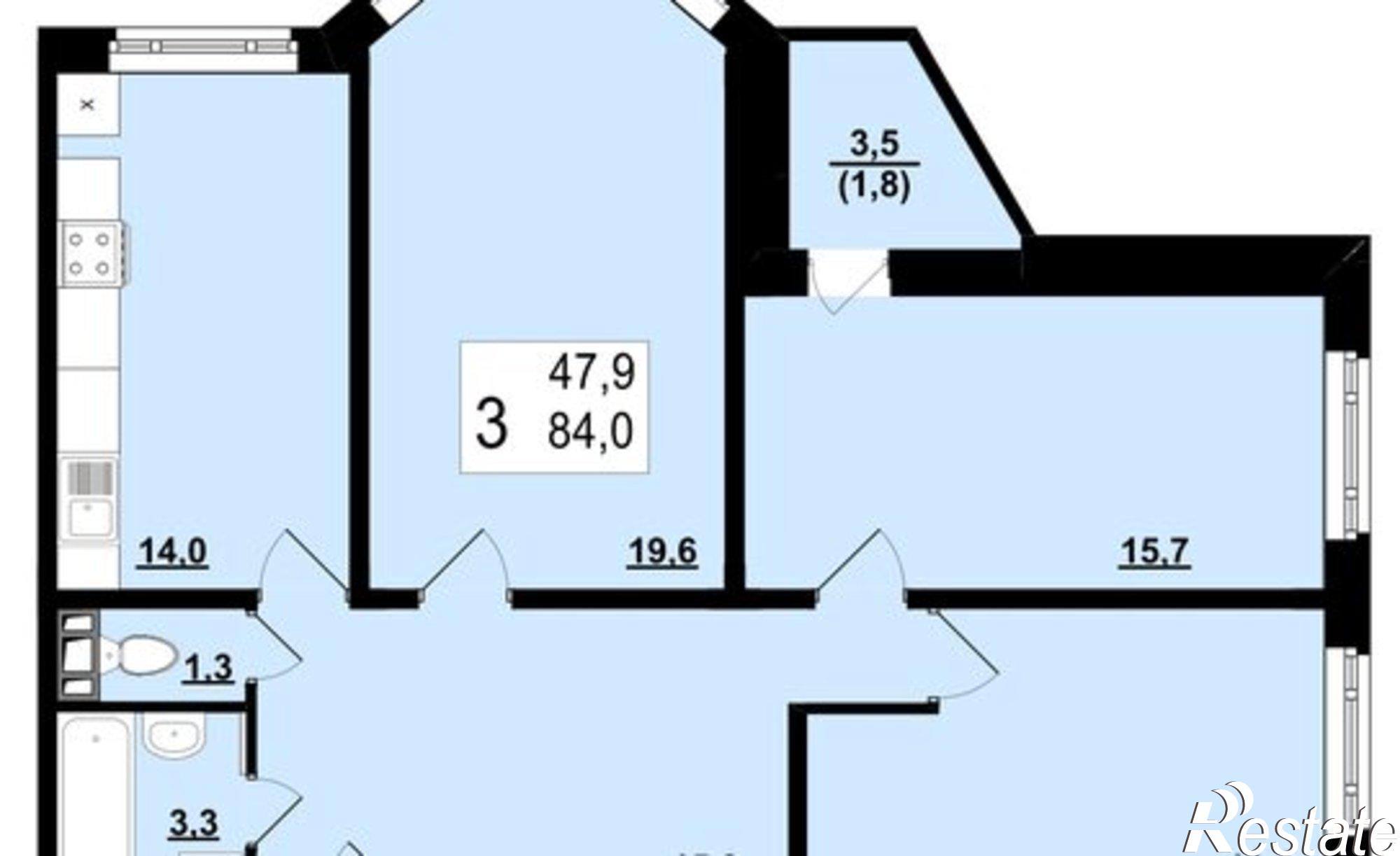 Купить квартиру за 7 500 000 рублей на Дядьковская улица, 2