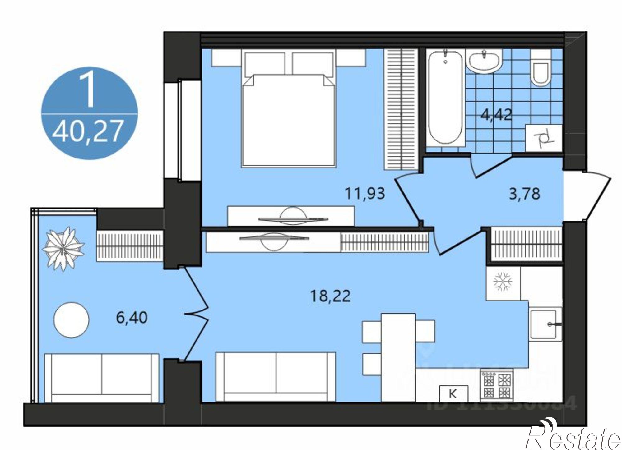 Купить квартиру за 4 430 000 рублей на ул Клубная, 22А