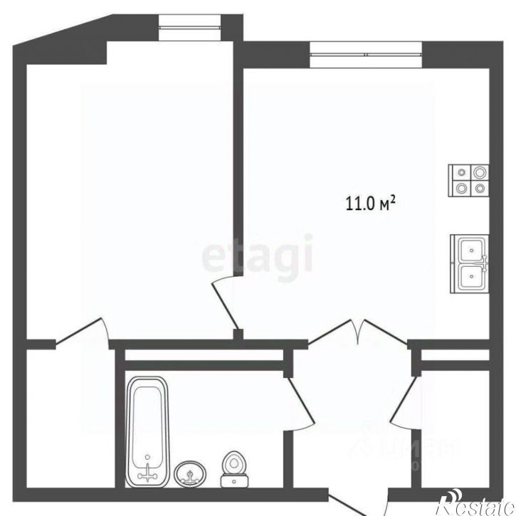 1-комн квартира Республиканский проезд, 1,  д. 1