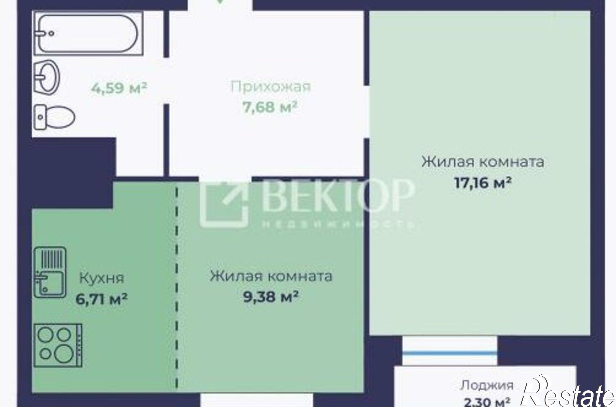 Купить квартиру за 5 160 000 рублей на Чернопрудная улица, 15