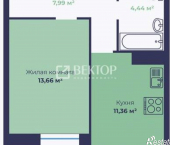 1-комн, 39кв м, этаж 6/18 Чернопрудная улица, 15