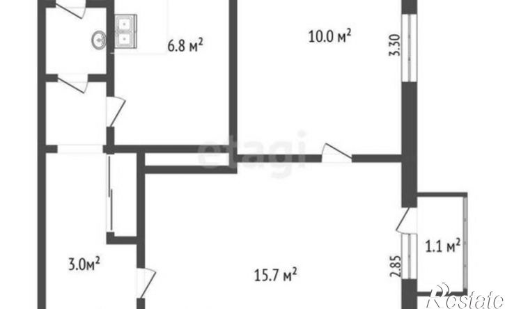 2-комн квартира Дачный переулок, 2А,  д. 2А