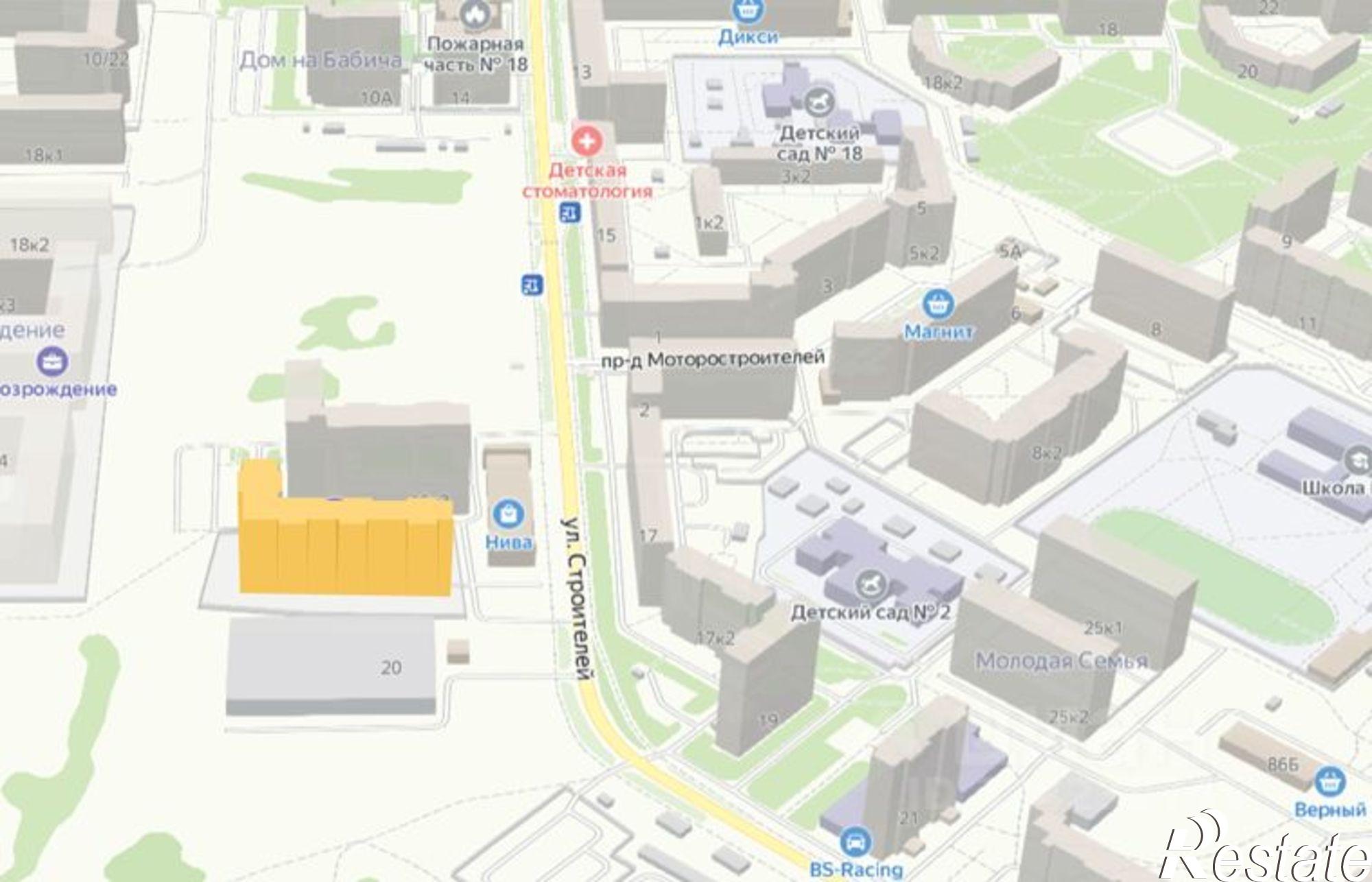 Купить квартиру за 4 480 000 рублей на ул Строителей, 20