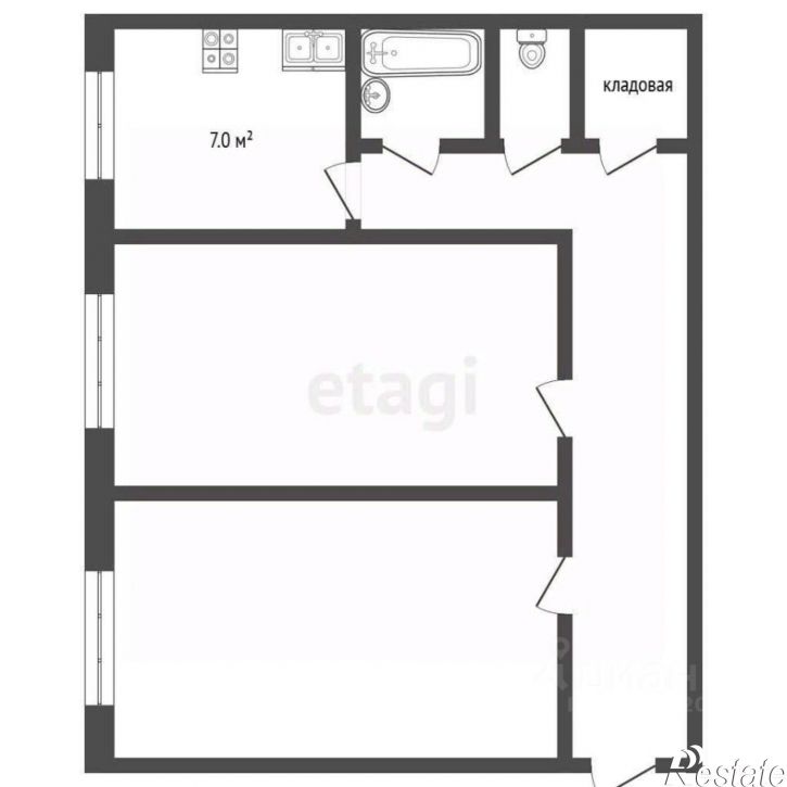 2-комн квартира проспект Ленина, 57,  д. 57