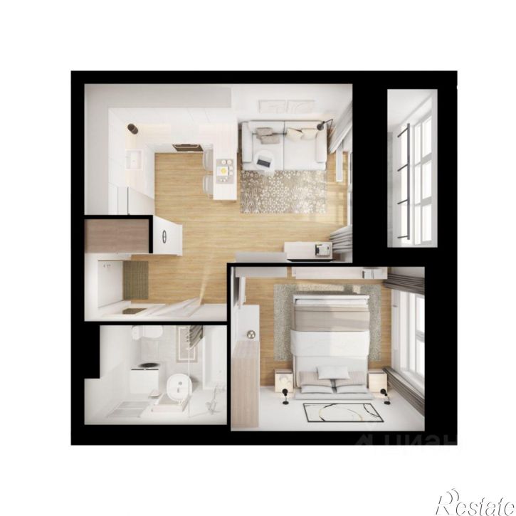 1-комн квартира в новом доме район Сокол, жилой комплекс Волга Парк, 1В