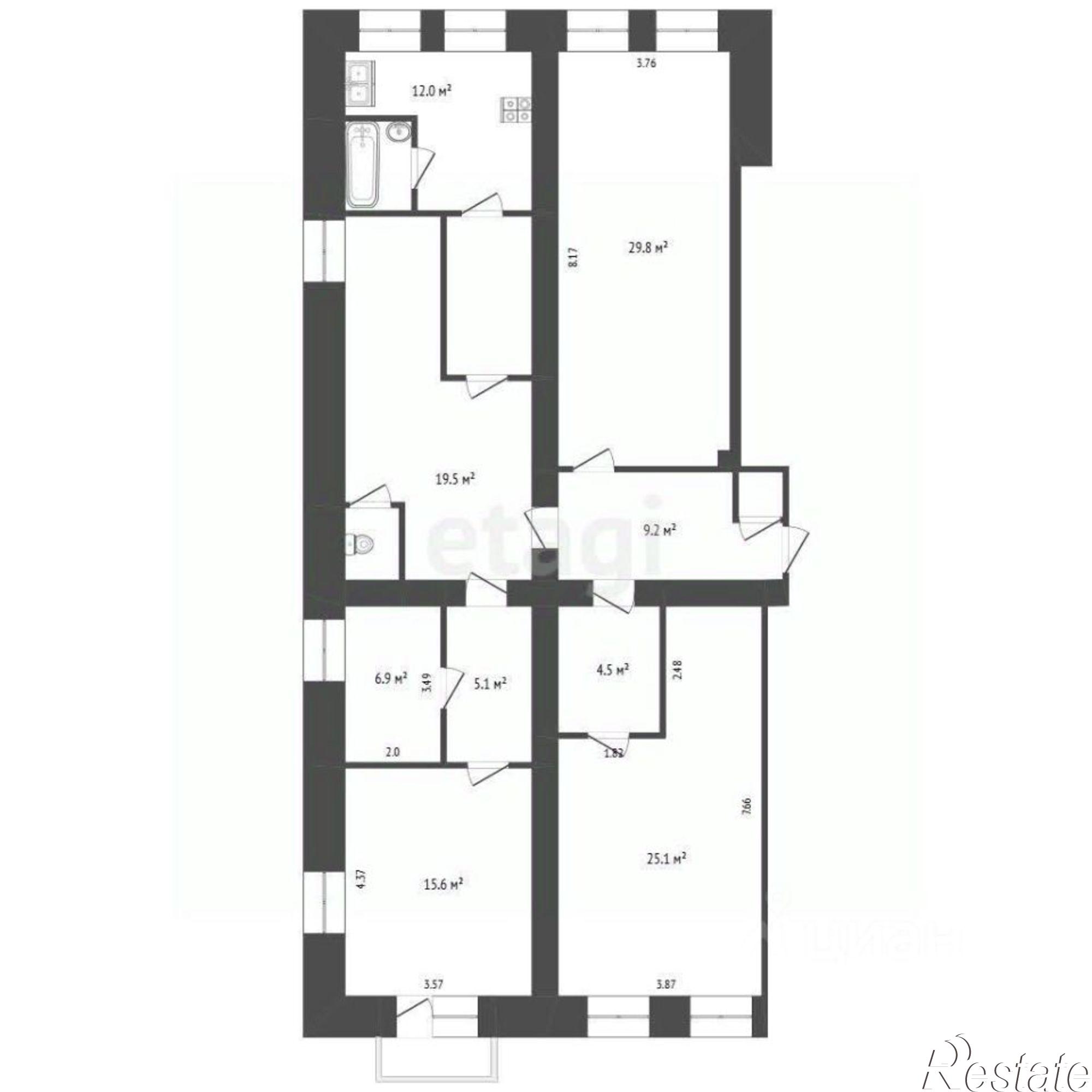 Купить квартиру за 14 000 000 рублей на улица Ушинского, 32