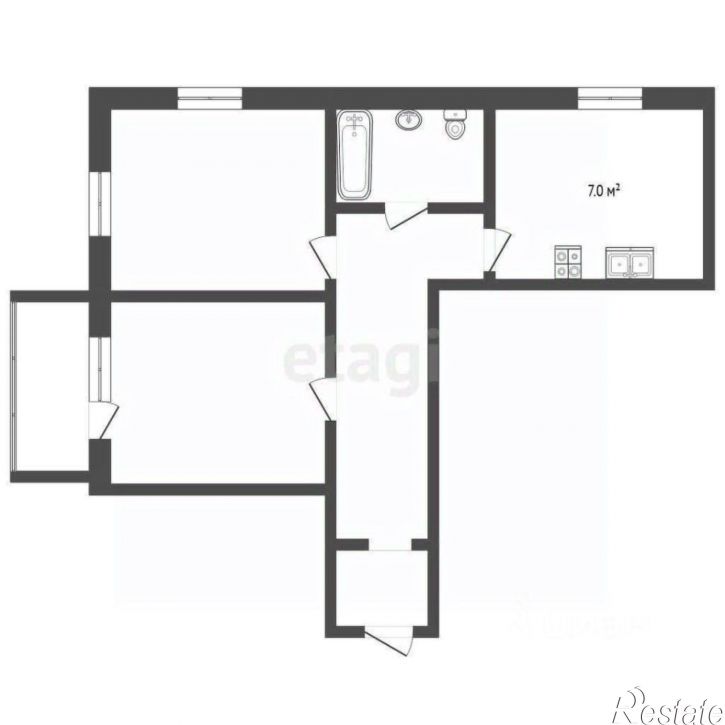 2-комн квартира улица Некрасова, 64/56,  д. 64/56