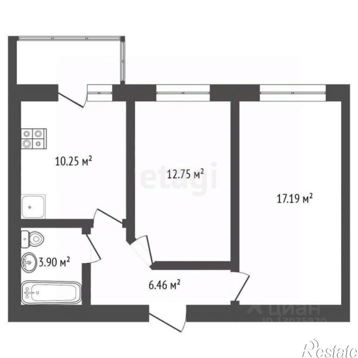 2-комн квартира