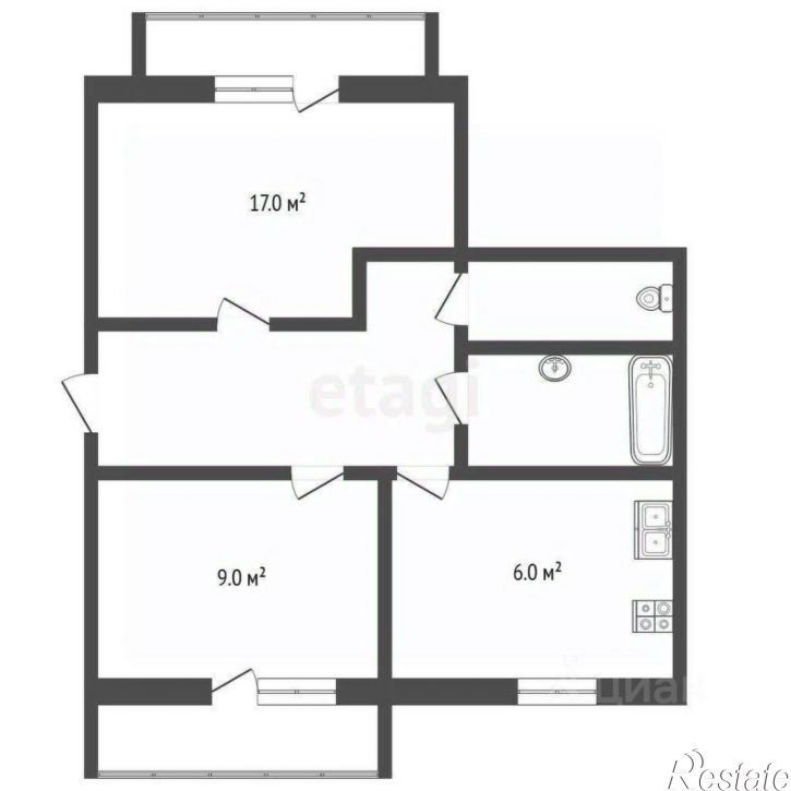 2-комн квартира Архангельский проезд, 6,  д. 6