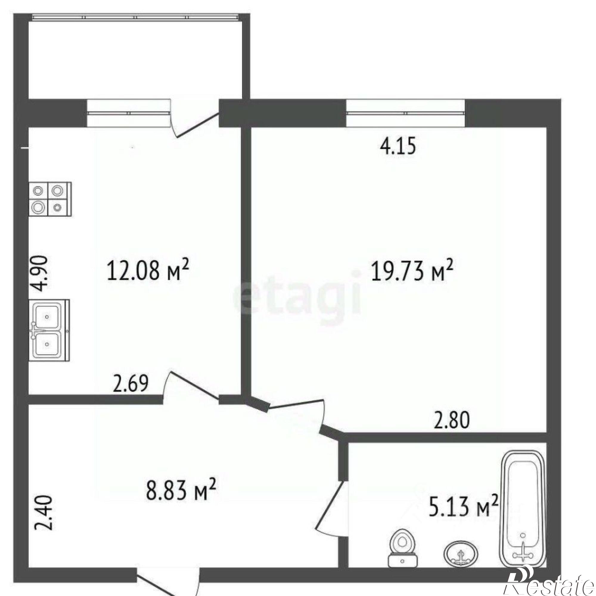 Купить квартиру за 5 300 000 рублей на улица Блюхера, 35 к2