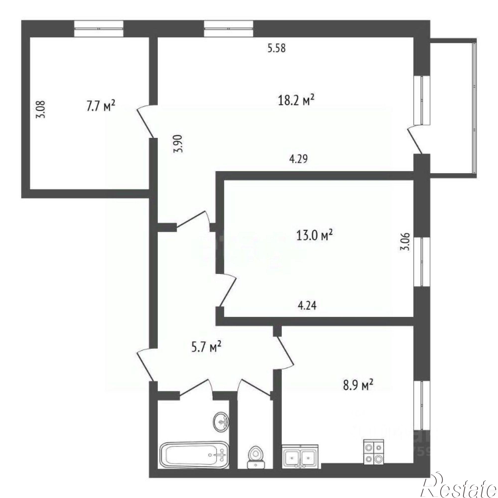 Купить квартиру за 4 200 000 рублей на ул Панина, 37