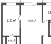 2-комн, 46кв м, этаж 2/5 Автозаводская улица, 107