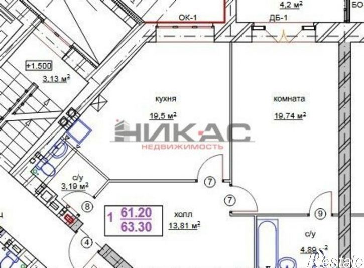 1-комн квартира Большая Фёдоровская улица, 3,  д. 3