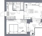 1-комн, 47.04 кв м, этаж 3/9 Тормозное шоссе, д.1