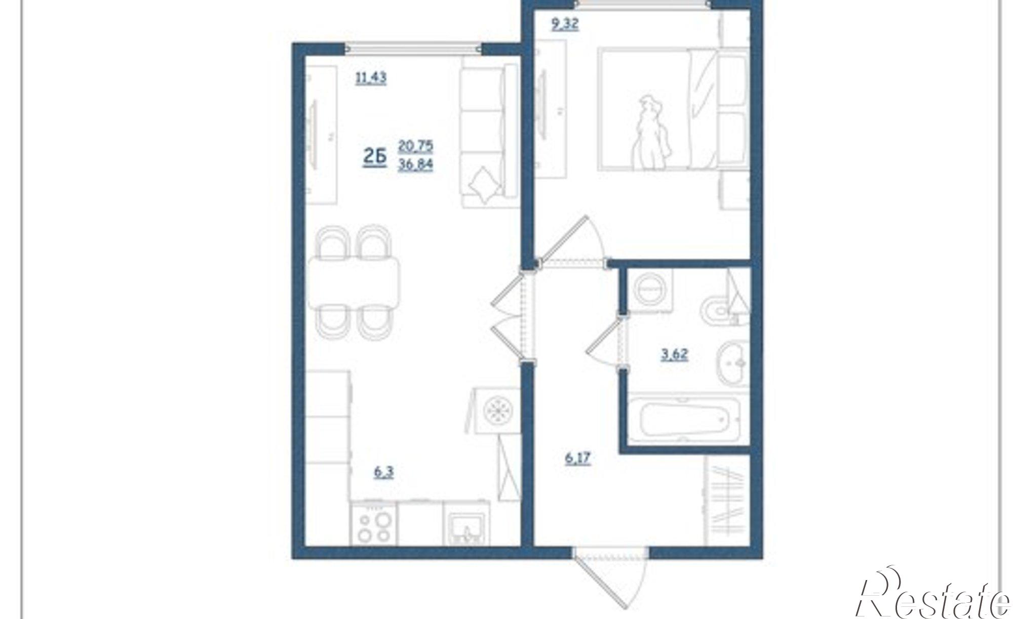 Купить квартиру за 4 998 900 рублей на Дядьковская улица, 16а