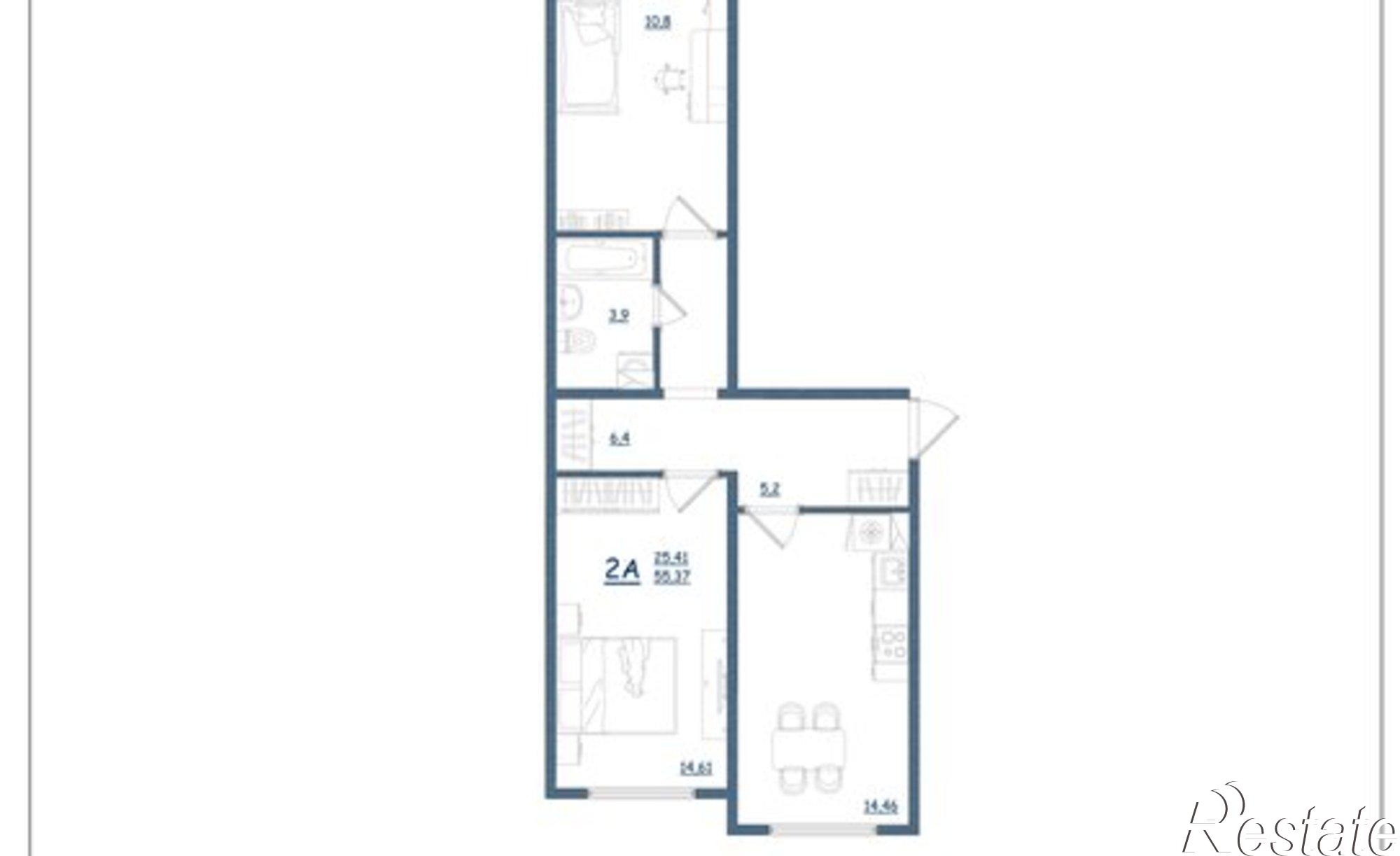Купить квартиру за 6 938 100 рублей на Дядьковская улица, 16а