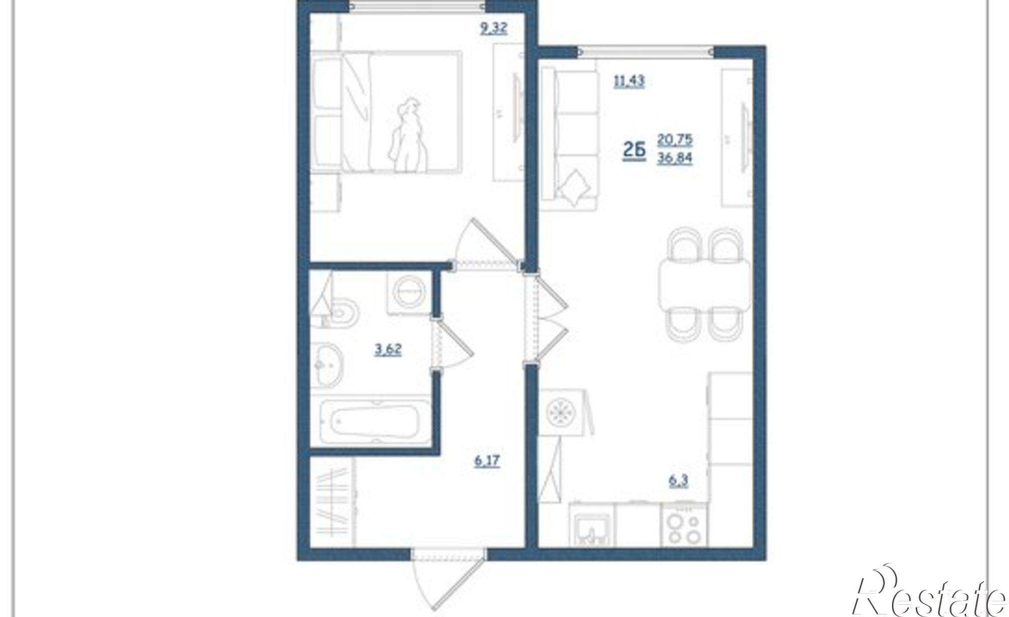 Купить квартиру за 4 998 900 рублей на Дядьковская улица, 16а