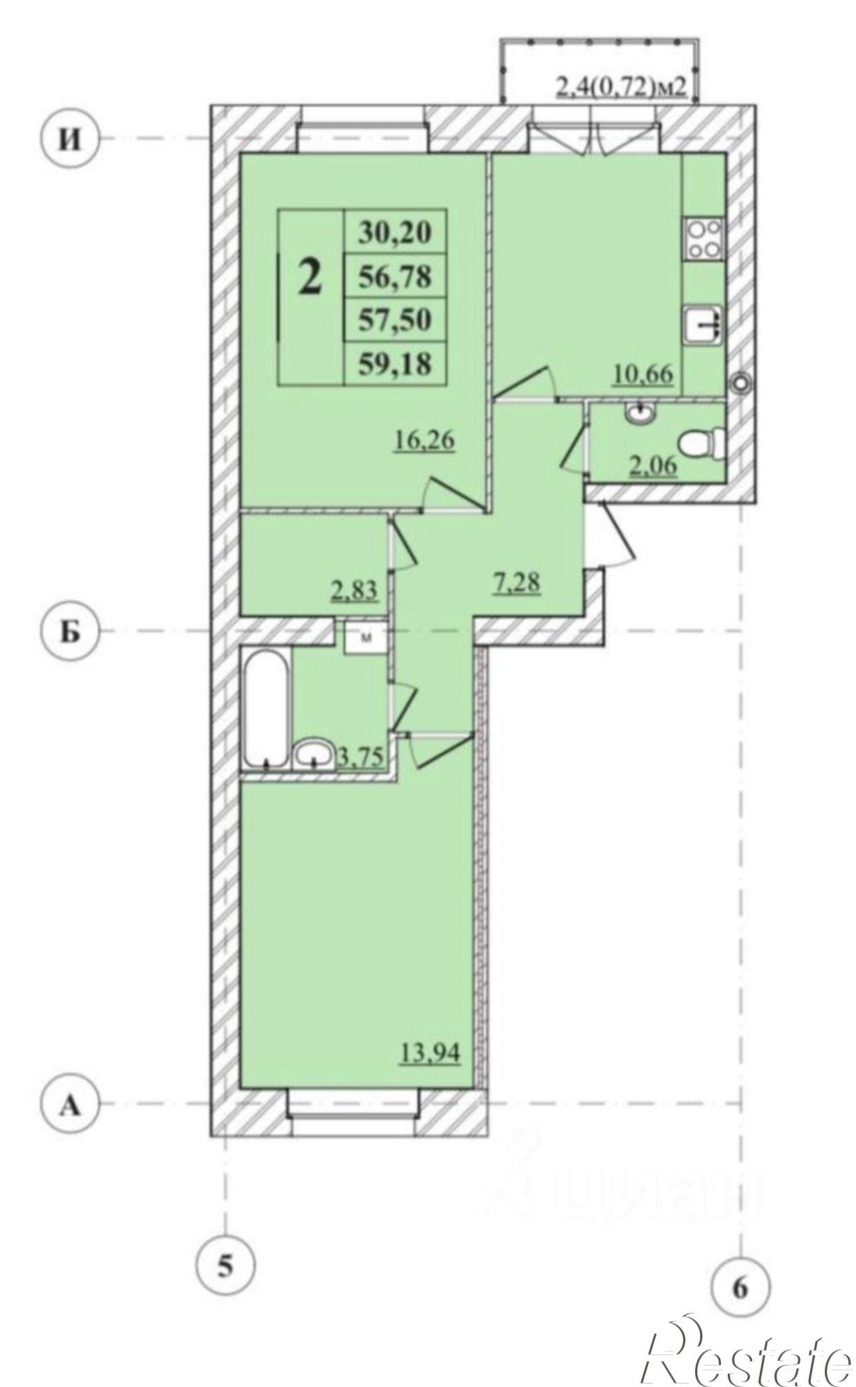 Купить квартиру за 7 200 000 рублей на Тверицкая набережная, 54А к1