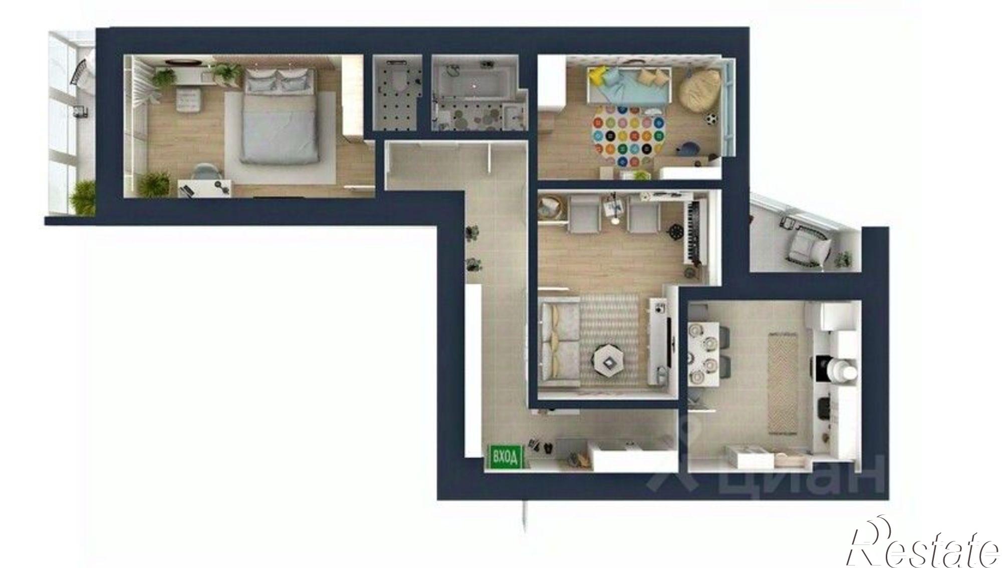 Купить квартиру за 10 079 600 рублей на улица Соловьёва, 5