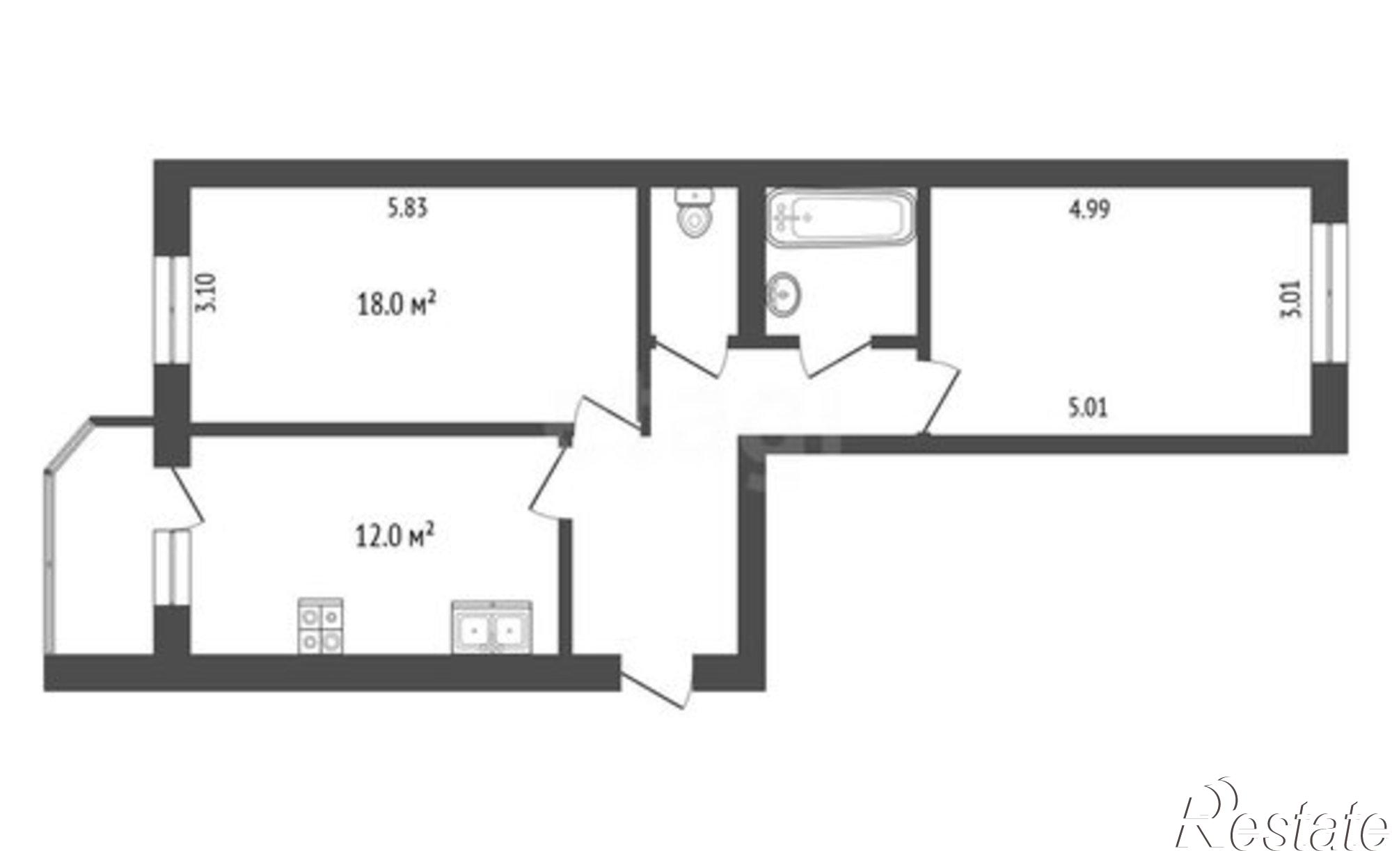 Купить квартиру за 9 000 000 рублей на Реактивный проезд, 2А