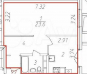 2-комн, 59кв м, этаж 1/10 улица Свердлова, 74А