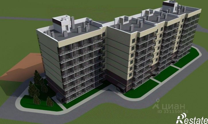 1-комн квартира в новом доме район Дядьково, 2-й микрорайон