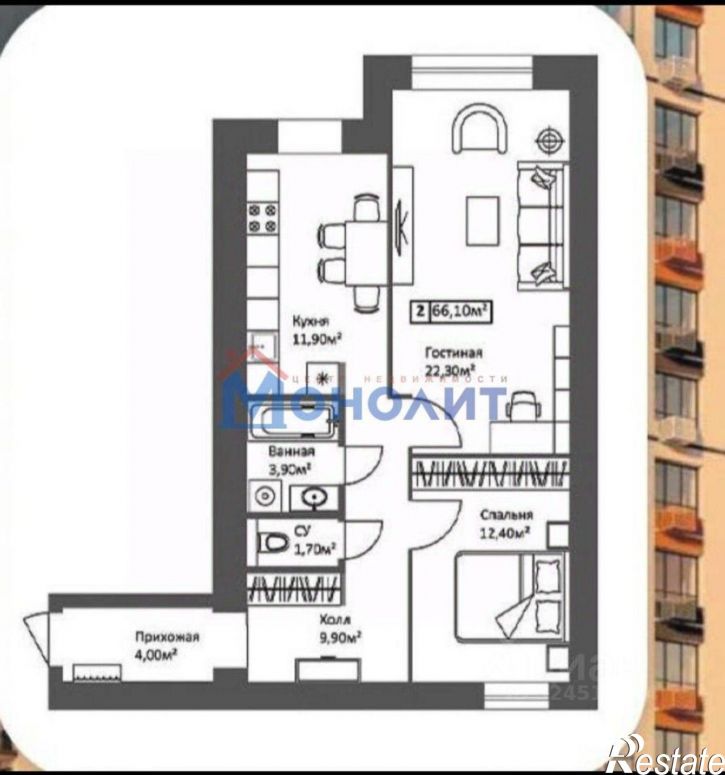 2-комн квартира Старая Костромская улица, 6,  д. 6