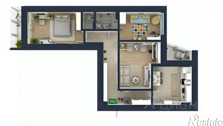 3-комн квартира в новом доме улица Соловьёва, 5,  д. 5