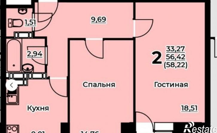 2-комн квартира Красноборская улица, 37,  д. 37