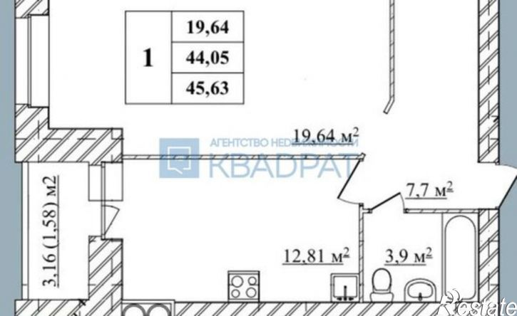 1-комн квартира в новом доме 2-й Брагинский проезд, 8,  д. 8