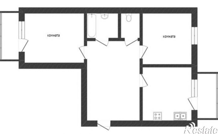 2-комн квартира улица Батова, 14,  д. 14