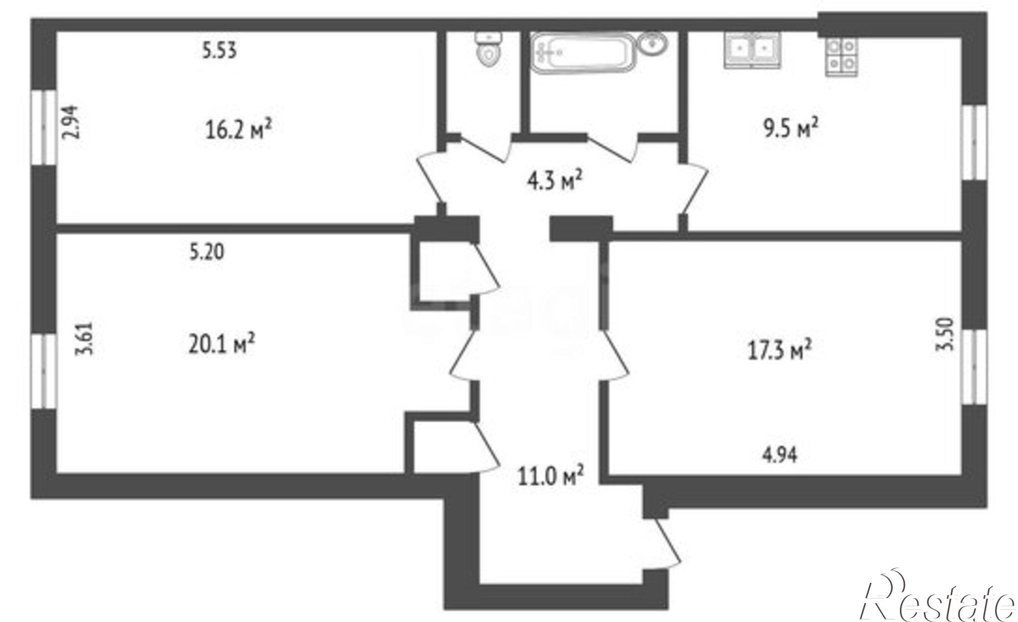 Купить квартиру за 4 600 000 рублей на улица Семашко, 15