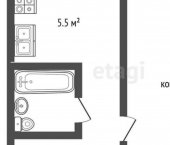 1-комн, 31кв м, этаж 1/8 ул Ляпидевского, 3