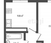1-комн, 33кв м, этаж 3/5 Тутаевское шоссе, 107